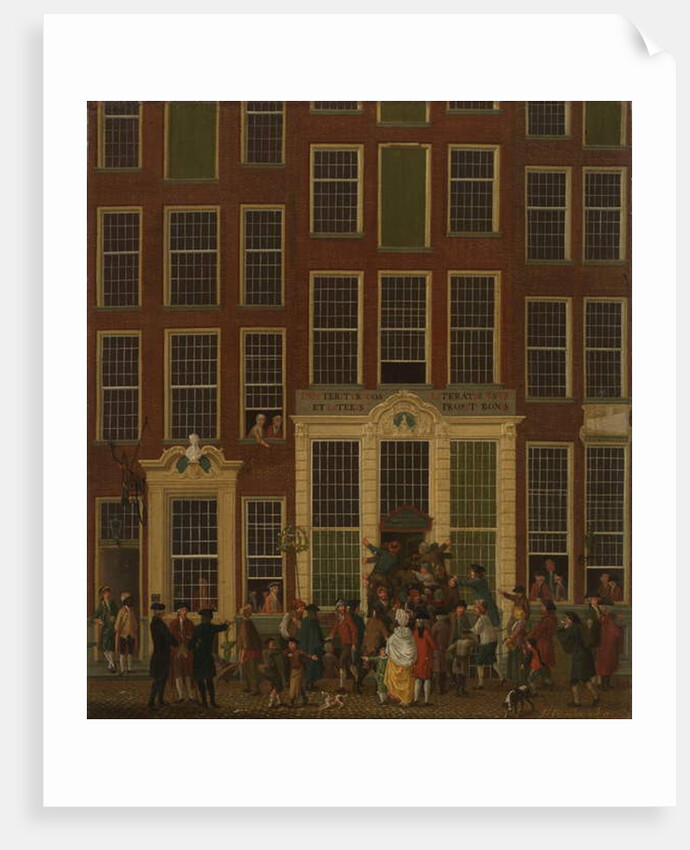 The Bookshop and Lottery Agency of Jan de Groot in the Kalverstraat in Amsterdam, 1779 by Isaak Ouwater