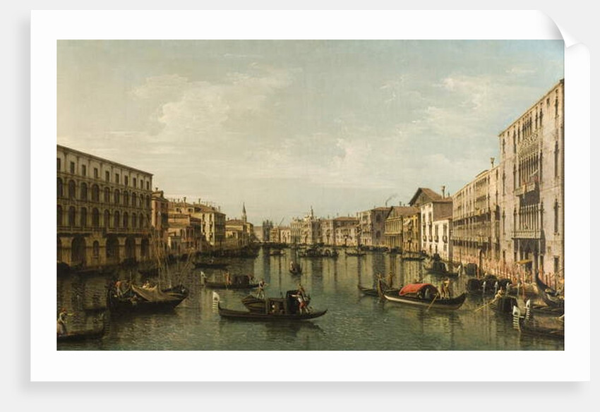View of Grand Canal with the Palazzi Foscari and Moro Lin by Bernardo Bellotto