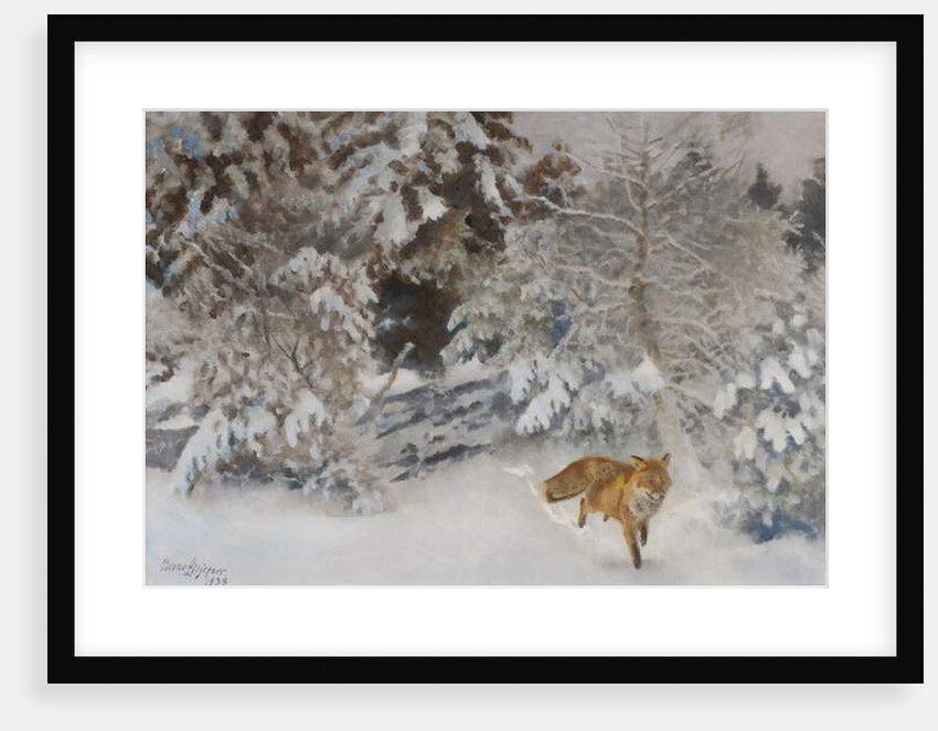 Fox in Winter Landscape, 1938 by Bruno Andreas Liljefors