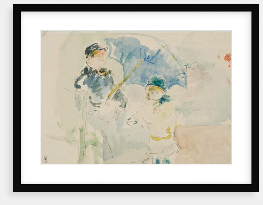 At the Beach in Nice, 1882 by Berthe Morisot