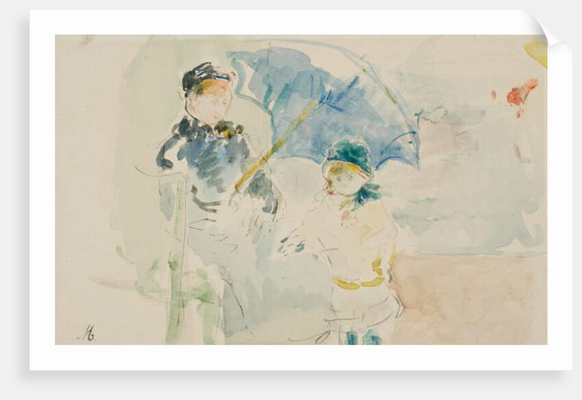 At the Beach in Nice, 1882 by Berthe Morisot