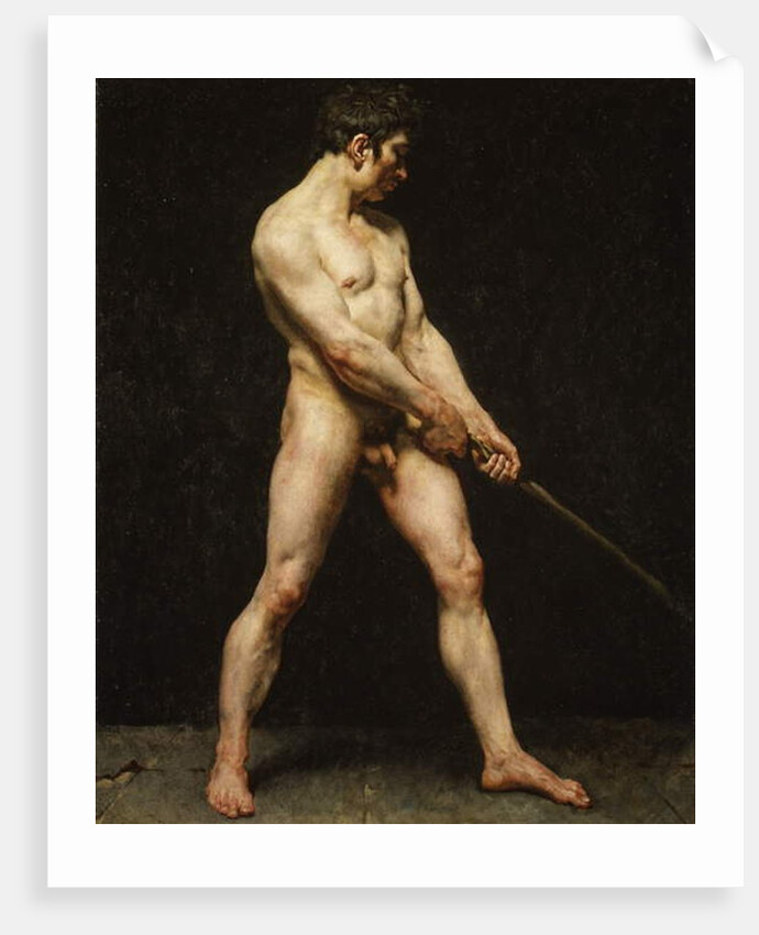 Study of a nude man, c.1810-20 by French School