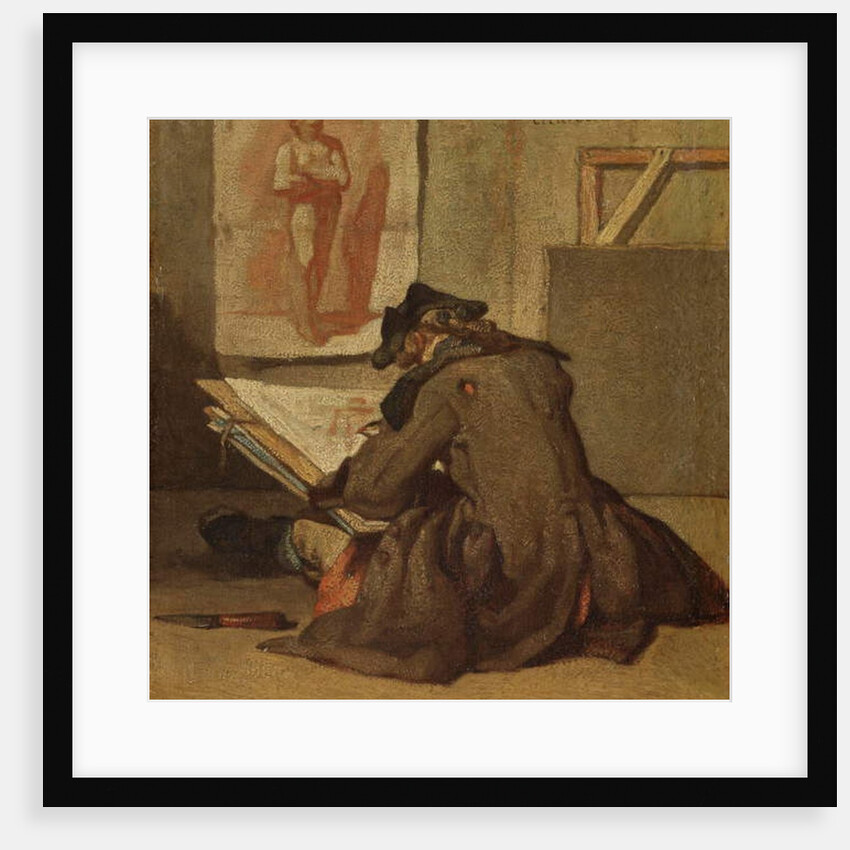 Young Student Drawing by Jean-Baptiste Simeon Chardin