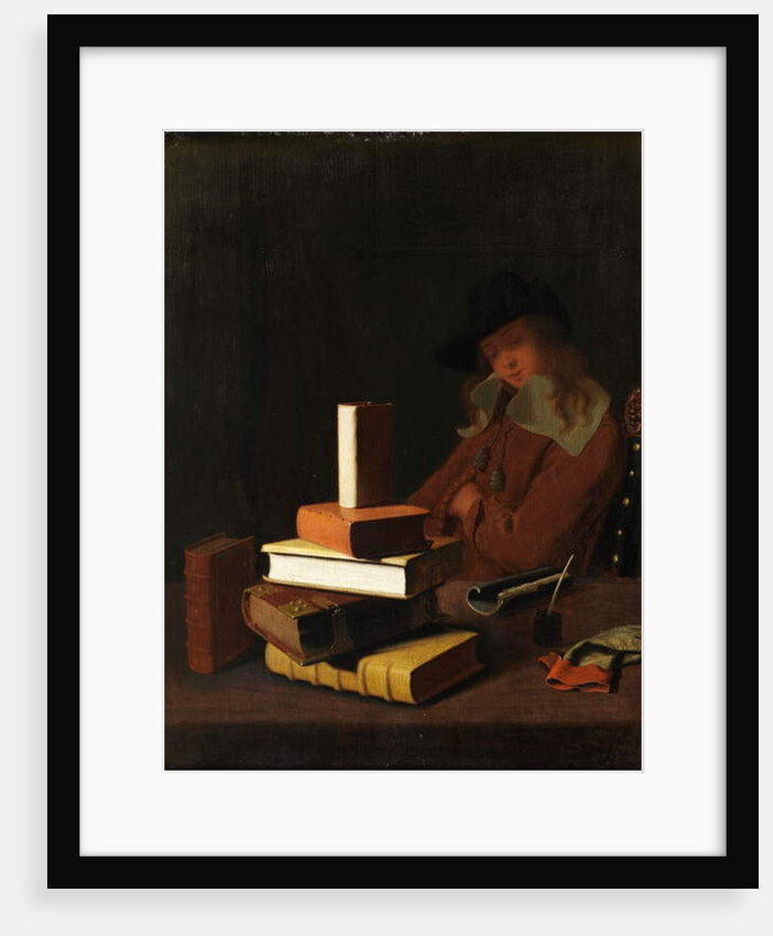 The Sleeping Student, 1663 by Constantin Verhout or Voorhout