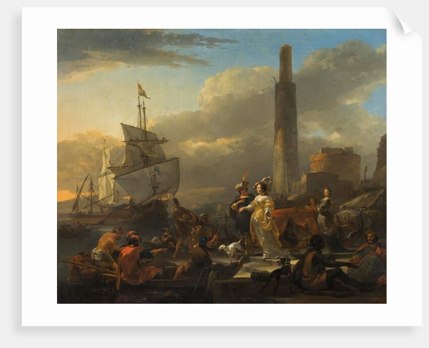 A Harbour Scene, c.1665 by Nicolaes Pietersz. Berchem
