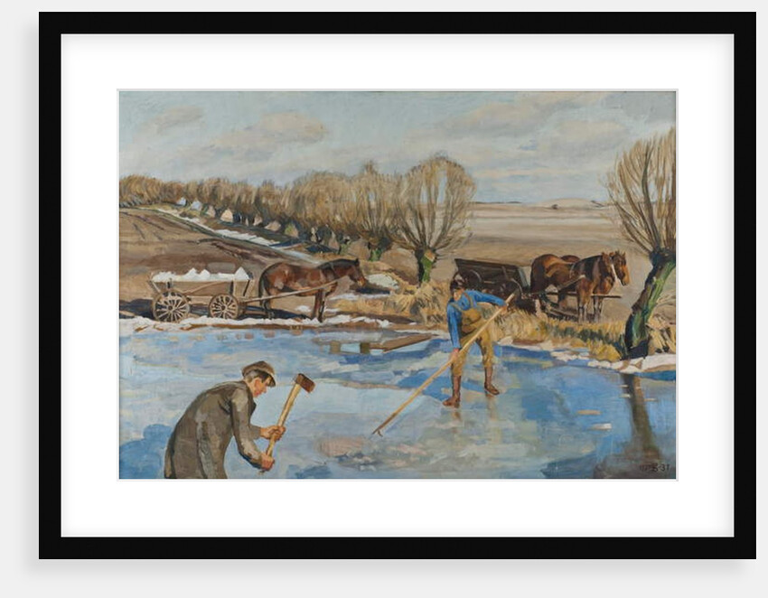Farmhands fetching Ice, 1927 by Fritz Syberg
