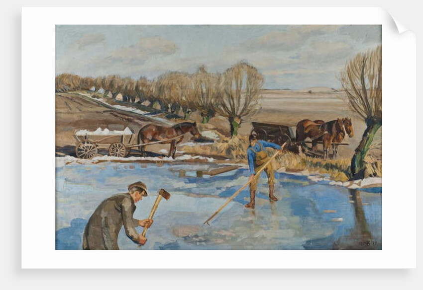 Farmhands fetching Ice, 1927 by Fritz Syberg
