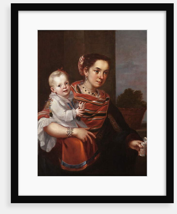 Morisca Woman and Albino Girl, c.1750 by Mexican School