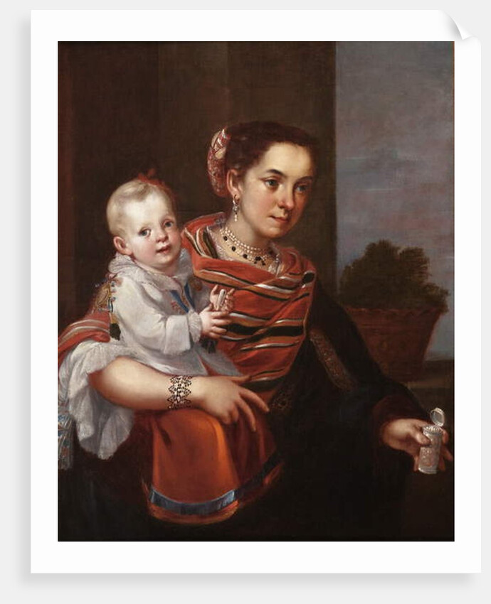 Morisca Woman and Albino Girl, c.1750 by Mexican School