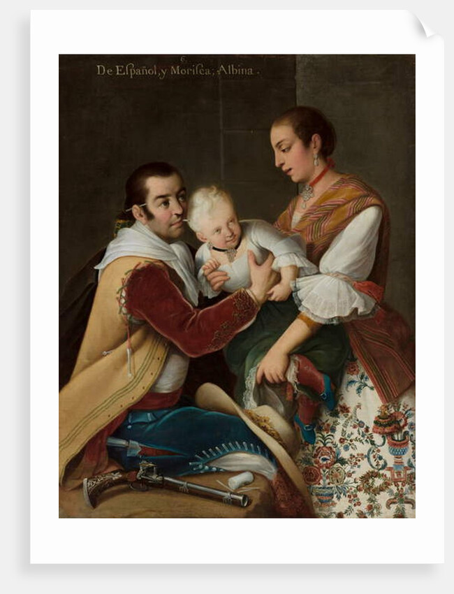 Albino Girl from Spaniard and Morisca, 1763 by Miguel Cabrera