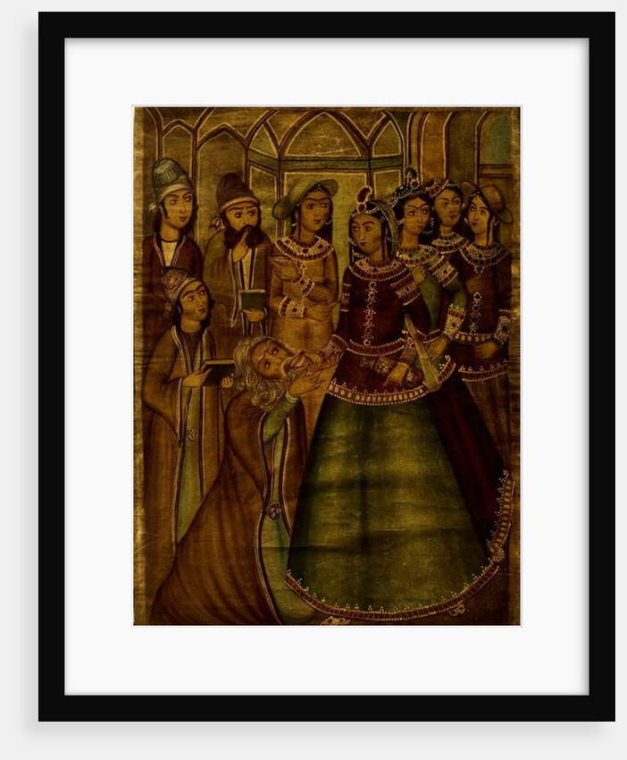 Shaykh Sanan and the Christian Maiden by School Qajar