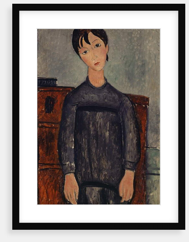 Girl Standing in a Black Pinafore, 1918 by Amedeo Modigliani