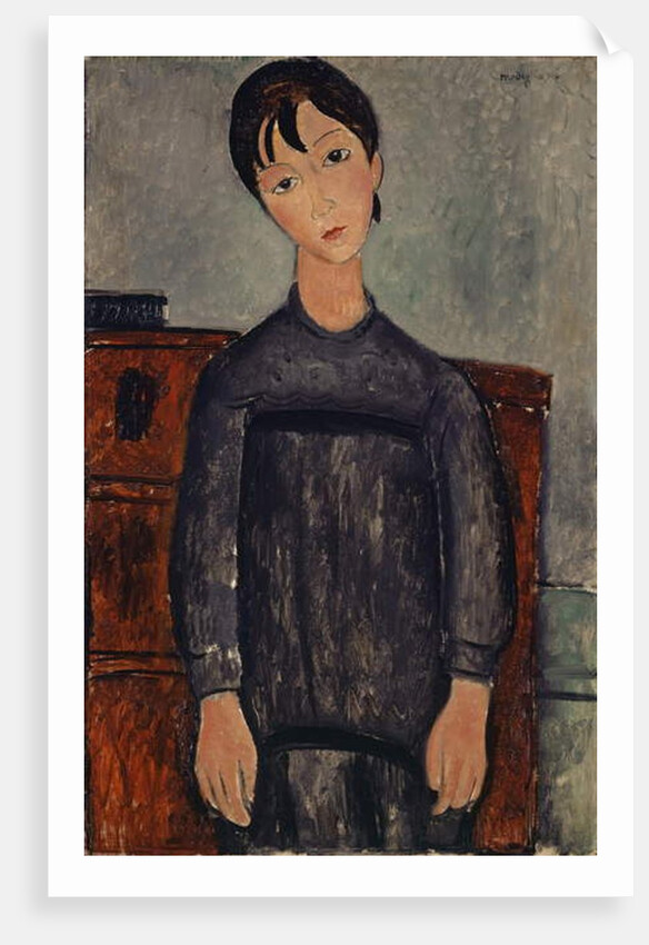 Girl Standing in a Black Pinafore, 1918 by Amedeo Modigliani