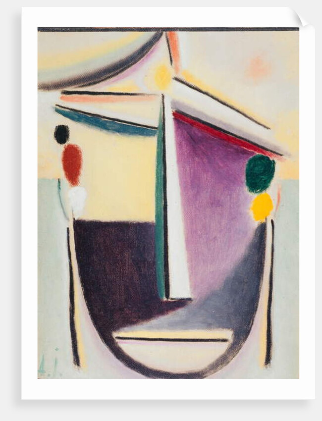 Abstract Head: Black-Yellow-Purple, c.1922 by Alexej von Jawlensky