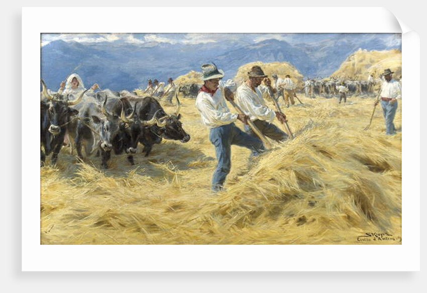 Threshing in the Abruzzi, 1890 by Peder Severin Kroyer