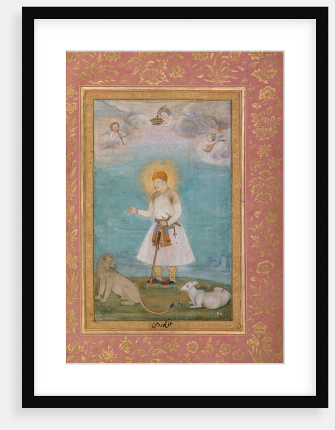 Akbar with Lion and Calf, c.1630 by Govardhan Govardhan
