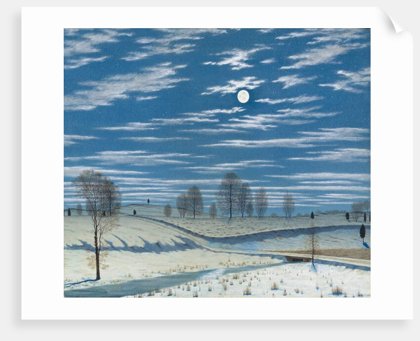 Winter Scene in Moonlight, 1869 by Henry Farrer