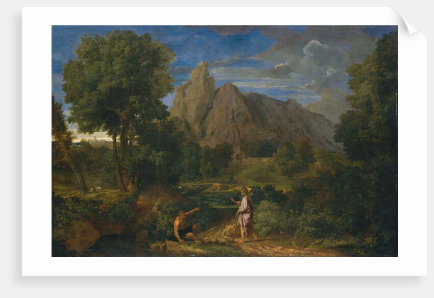 Mercury and Battus by Jean Francois I Millet