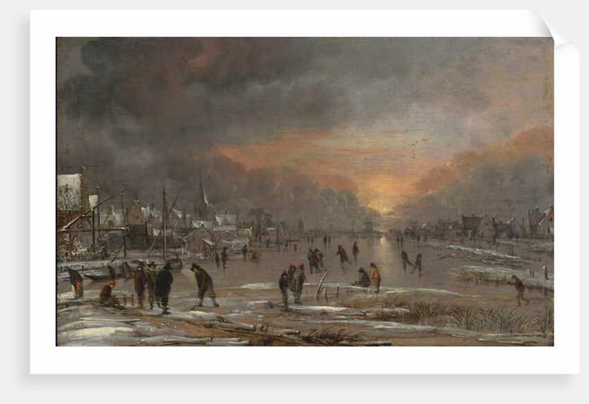 Sports on a Frozen River, c.1660 by Aert van der Neer