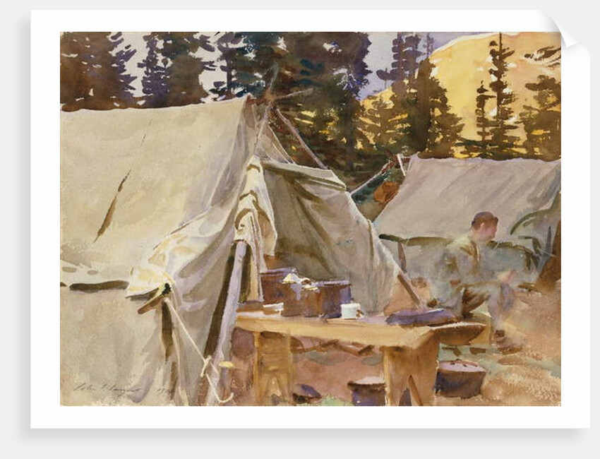 Camp at Lake O'Hara, 1916 by John Singer Sargent