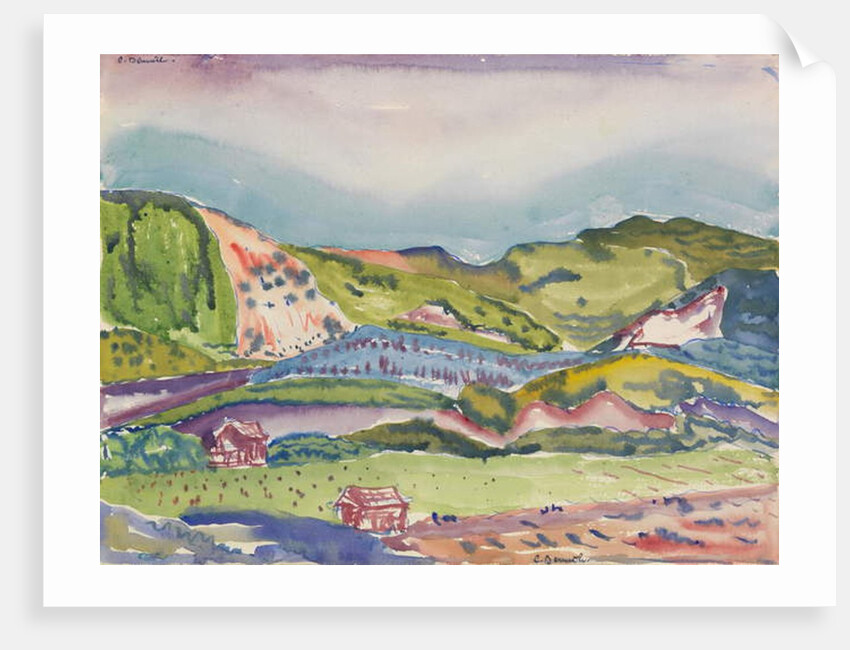 Mountain with Red House, c.1913 by Charles Demuth