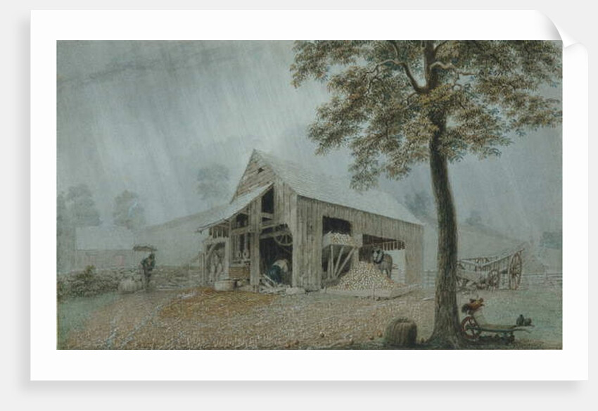 Rainstorm, Cider Mill at Redding, Connecticut, c.1840 by George Harvey