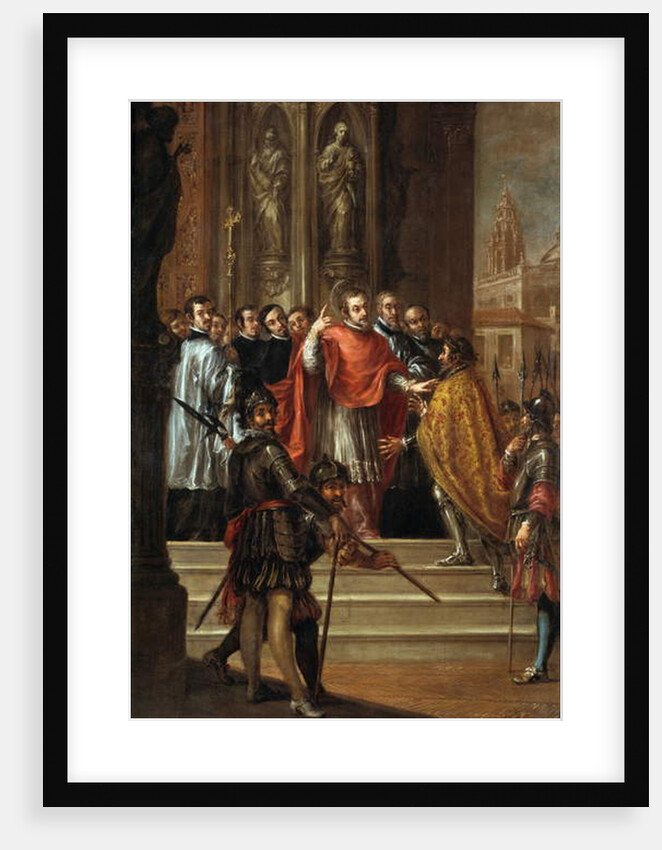 St. Ambrose Denying the Emperor Theodosius the Entrance into the Church, c.1673 by Juan de Valdes Leal