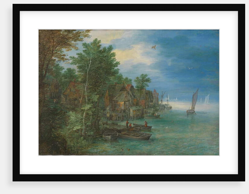View of a Village along a River, 1604 by Jan the Elder Brueghel