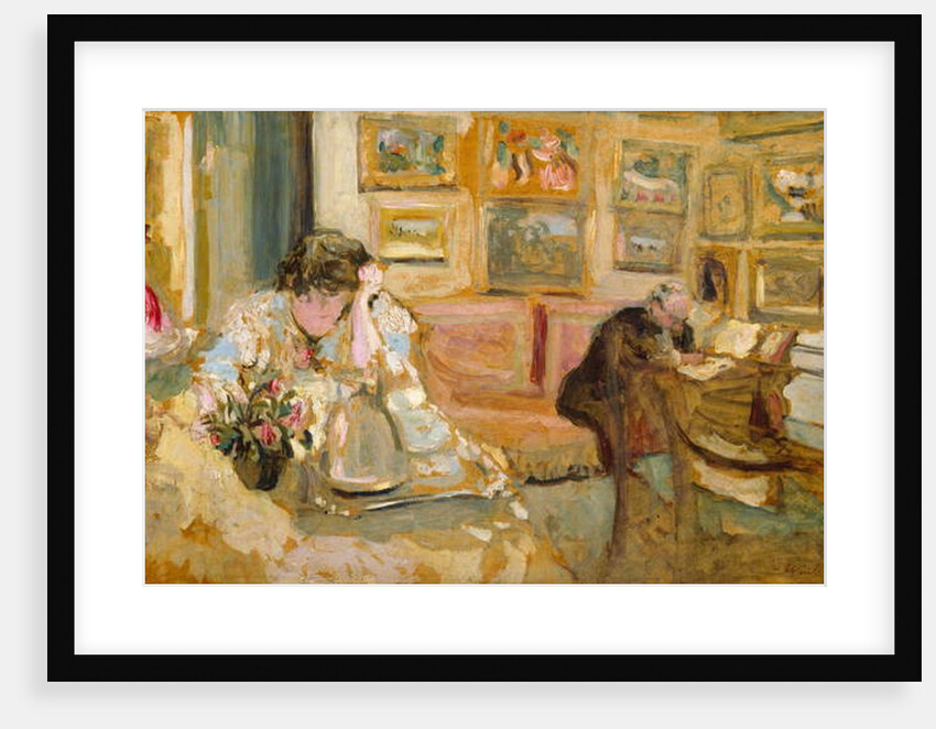 Jos and Lucie Hessel in the Small Salon, Rue de Rivoli, c.1900-05 by Edouard Vuillard