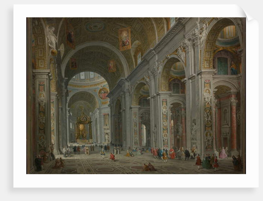 Interior of Saint Peter's, Rome after 1754 by Giovanni Paolo Pannini or Panini