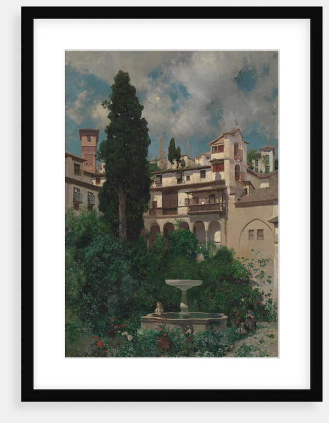 A Spanish Garden by Martin Rico y Ortega