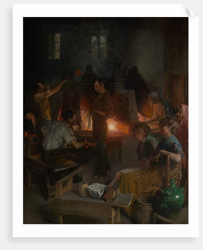 Glass Blowers of Murano, 1886 by Charles Frederic Ulrich