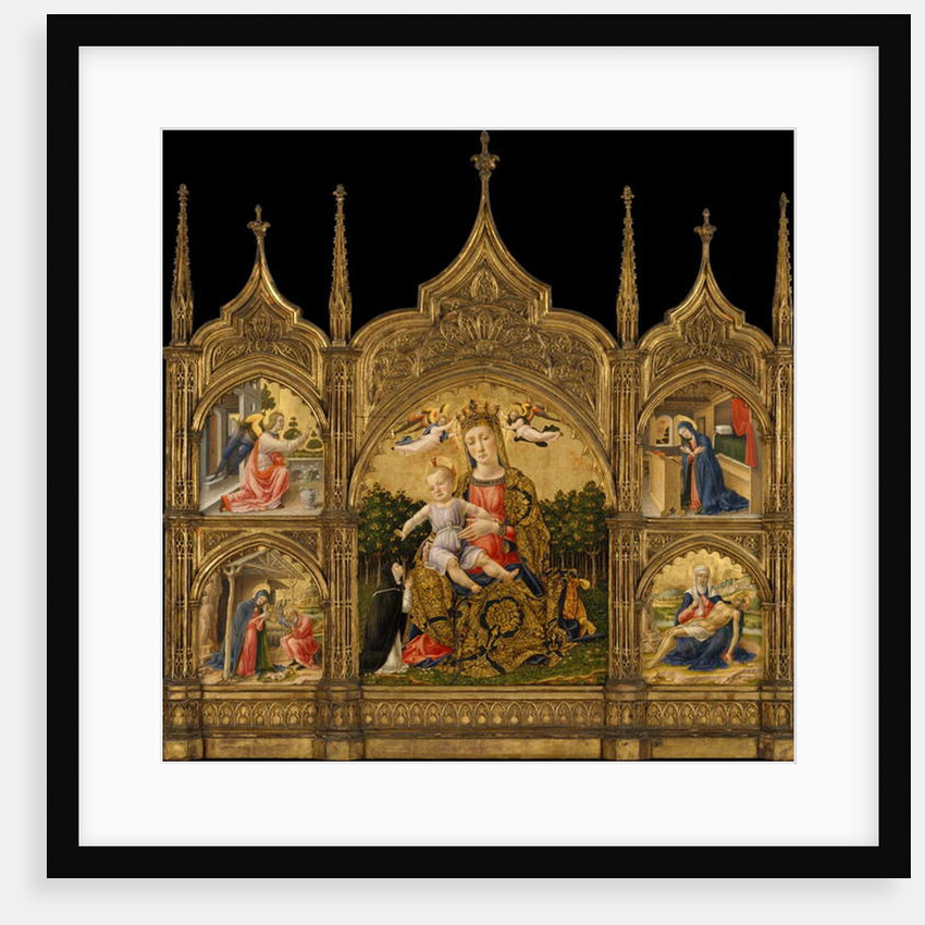 The Madonna of Humility, the Annunciation, the Nativity, and the Pietà, c.1465 by Bartolomeo Vivarini