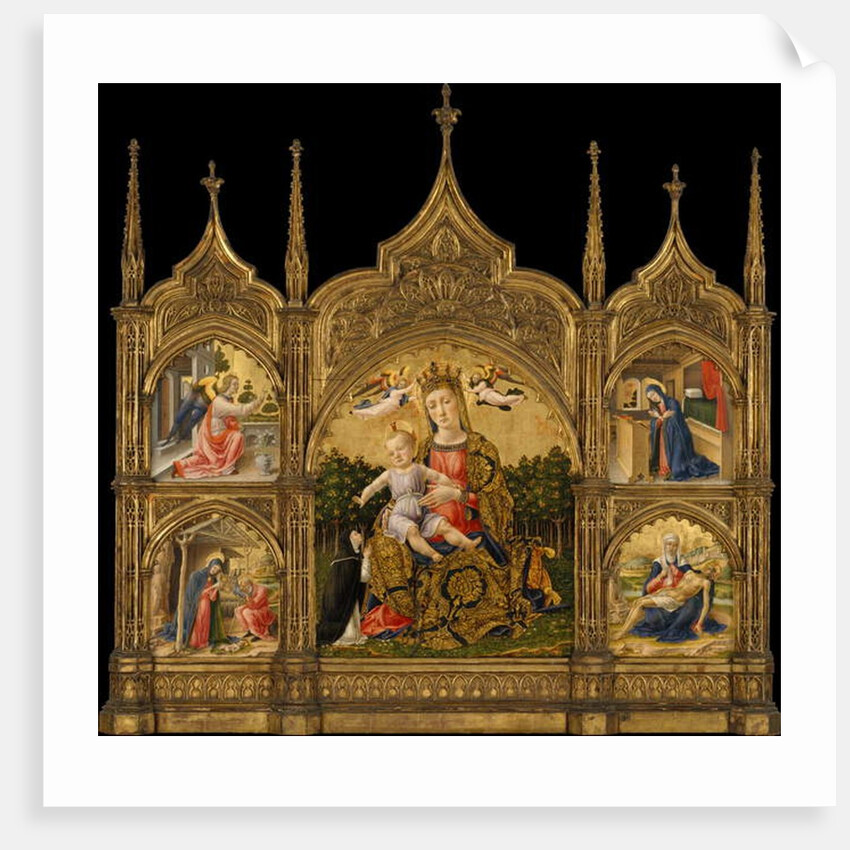 The Madonna of Humility, the Annunciation, the Nativity, and the Pietà, c.1465 by Bartolomeo Vivarini