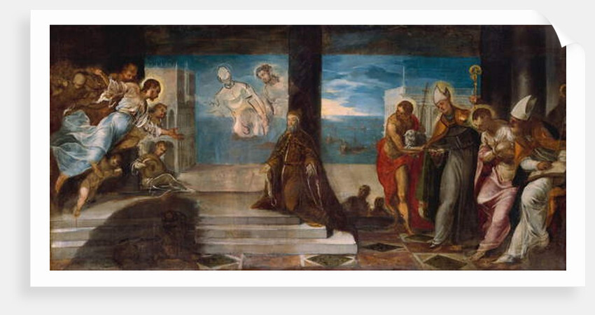 Doge Alvise Mocenigo presented to the Redeemer, c.1577 by Jacopo Robusti Tintoretto
