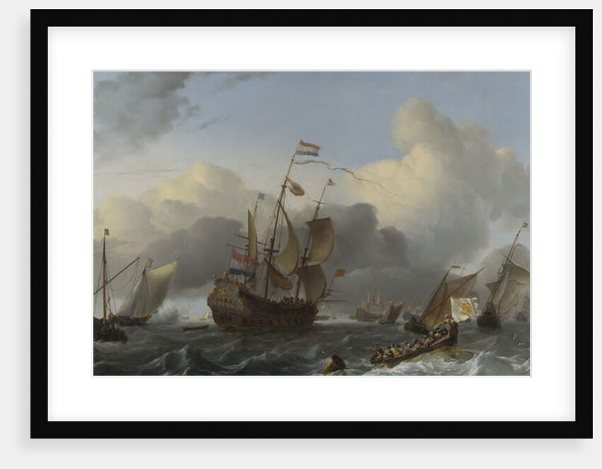 The Eendracht and a Fleet of Dutch Men-of-war, c.1670-75 by Ludolf I Backhuysen