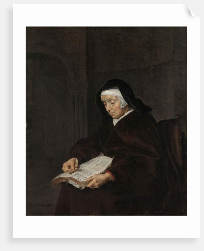 Old Woman Meditating, c.1661-63 by Gabriel Metsu