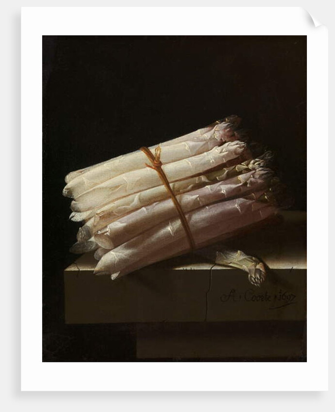 Still Life with Asparagus, 1697 by Adrian Coorte