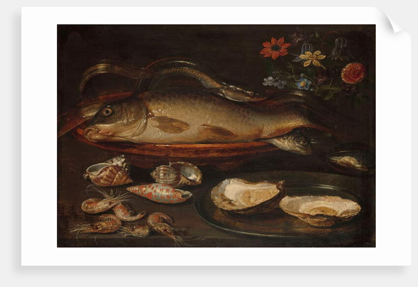 Still life with fish, oysters and shrimps, c.1620-50 by Clara Peeters