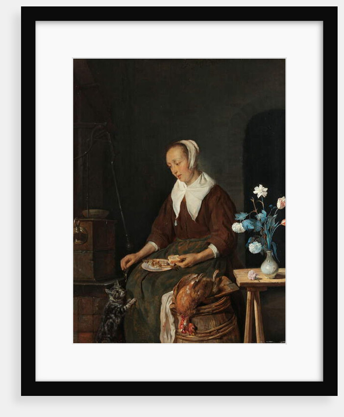 Woman Eating, Known as ‘The Cat’s Breakfast’, c.1661-64 by Gabriel Metsu
