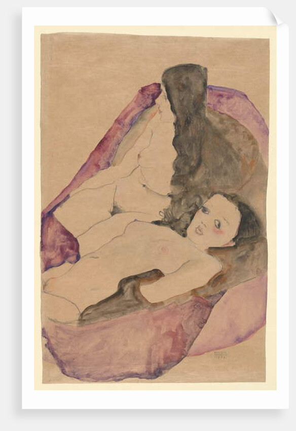 Two Reclining Nudes, 1911 by Egon Schiele