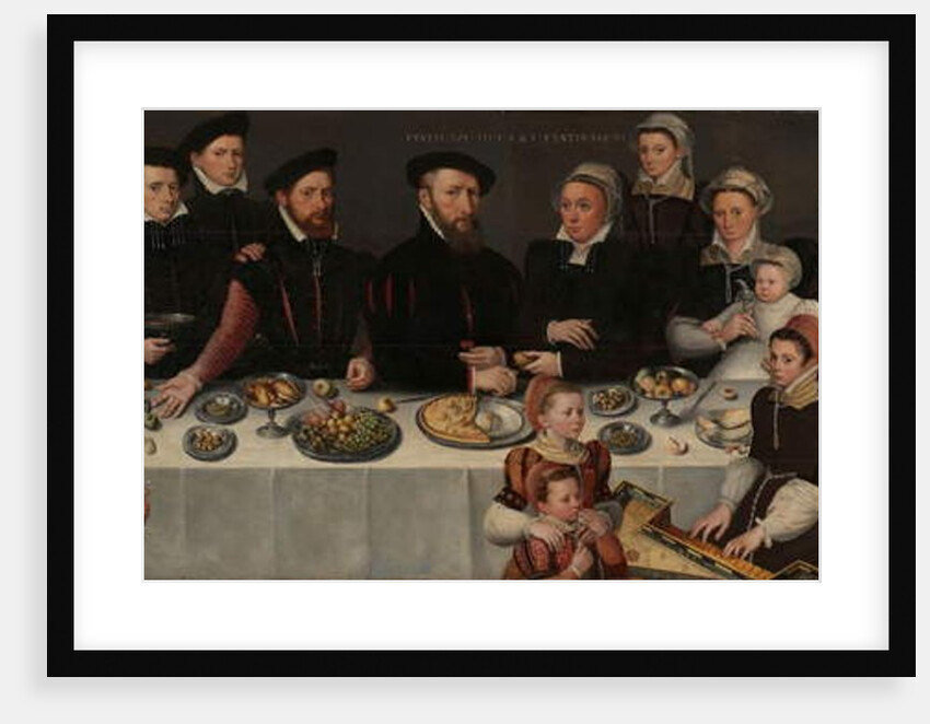 Pierre de Moucheron, his Wife Isabeau de Gerbierand their eighteen Children, 1563 by Flemish School