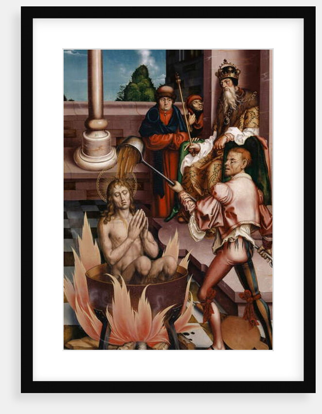 Saint John the Evangelist in the cauldron, 1514 by Hans Fries