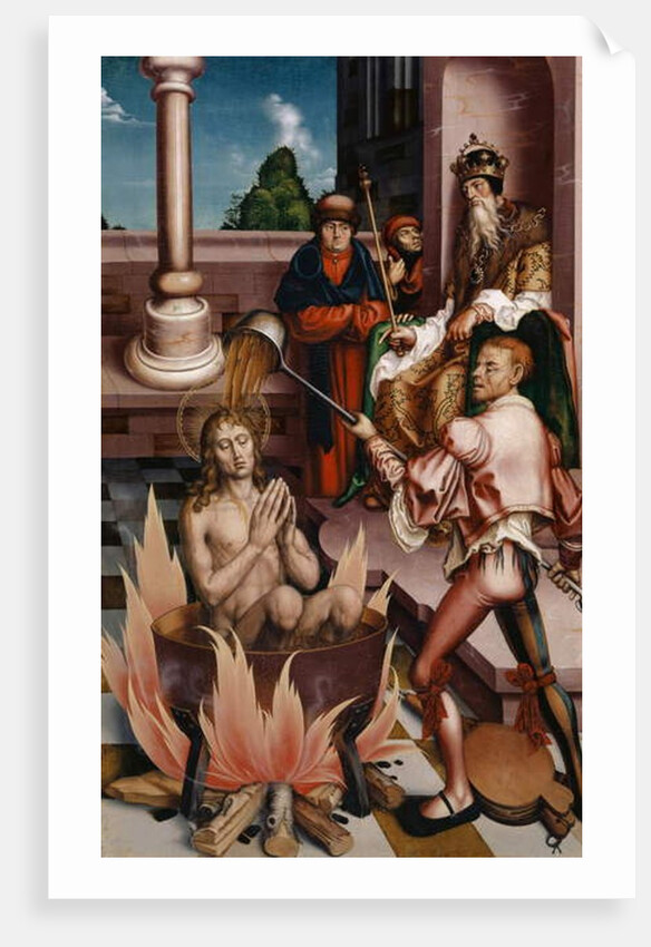 Saint John the Evangelist in the cauldron, 1514 by Hans Fries