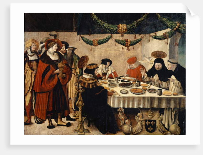 Saint Thomas Aquinas at the Table of King Louis the Saint, 1516-18 by Niklaus Manuel Deutsch