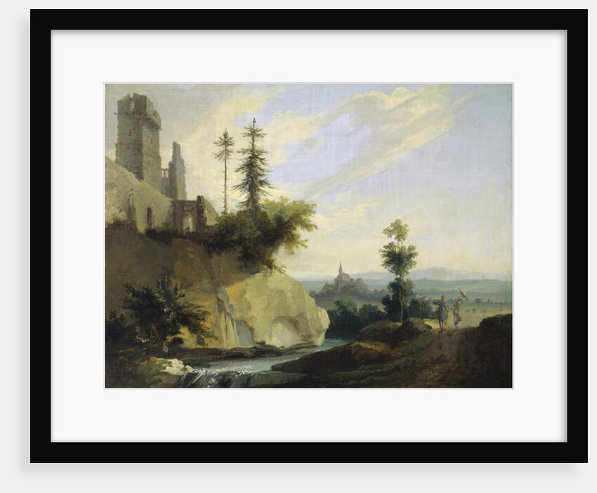 Landscape Composition with the Ruin of a Castle, c.1774-77 by Caspar Wolf