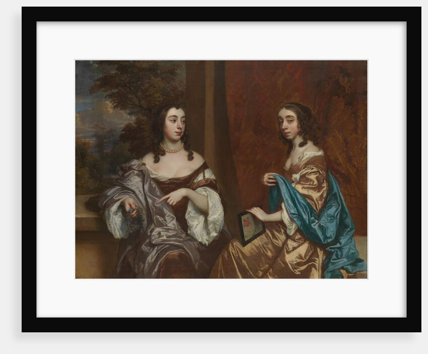 Mary Capel, Later Duchess of Beaufort, and Her Sister Elizabeth, Countess of Carnarvon, c.1657 by Peter Lely