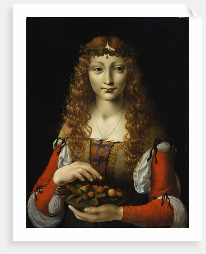 Girl with Cherries, c.1491-95 by Giovanni Ambrogio de Predis