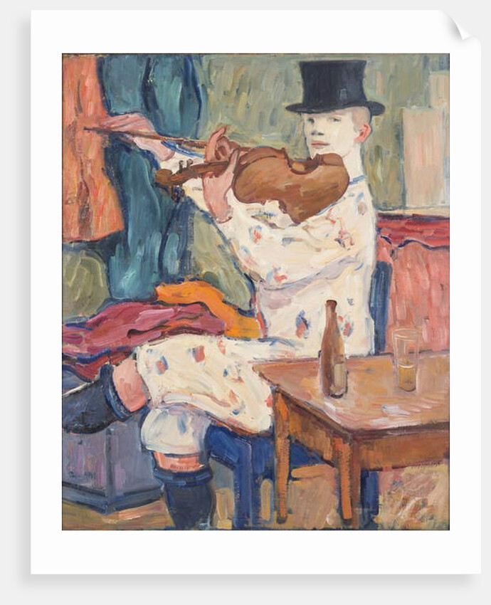 A Clown Playing the Violin, 1915 by Gosta von Hennigs