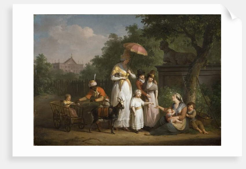 A Noble Family Distributing Alms in a Park, 1793 by Mathieu Ignace van Bree